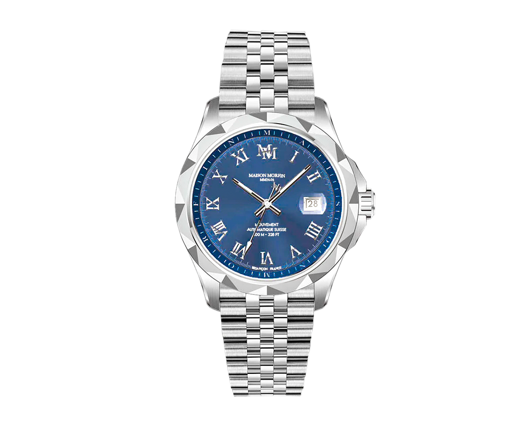 Montre Automatique - MM24-04 Argenté - Cadran Bleu Océan