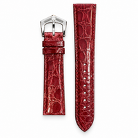 BURGUNDY CROCODILE LEATHER BRACELET
