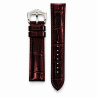 Calfskin Bracelet - Crocodile Embossing - Blue Handmade in Italy