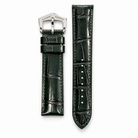 MATTE CALFSKIN BRACELET - CROCODILE EMBOSSING - GREEN HANDMADE IN ITALY