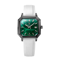 MALACHITE ACIER DLC NOIR CAOUTCHOUC FKM BLANC - MONTRE AUTOMATIQUE