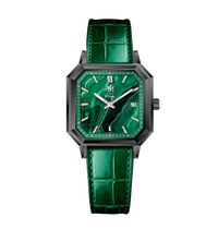 MALACHITE STEEL BLACK DLC GREEN SWISS ALLIGATOR LEATHER - AUTOMATIC WATCH