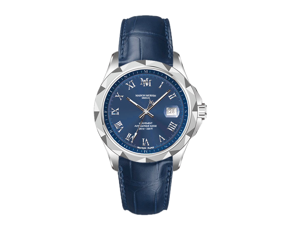 Montre Automatique - MM24-04 Argenté - Cadran Bleu Océan