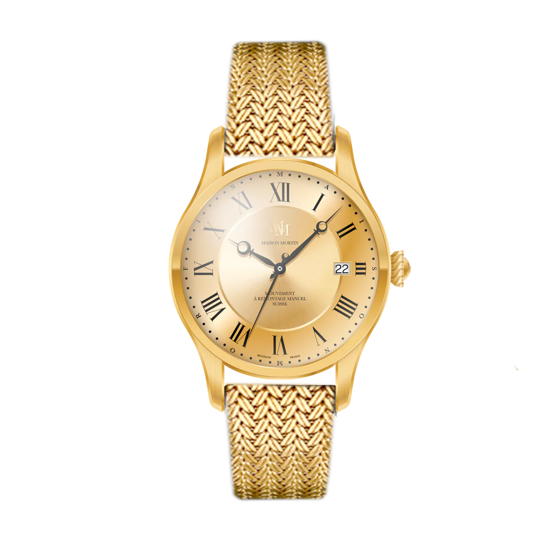 Unisex Hand-Wound Watch: MM24-07 Gold