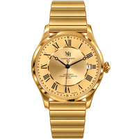 RELOJ MECÁNICO MM24-07 DORADO - BRAZALETE ACERO 316L
