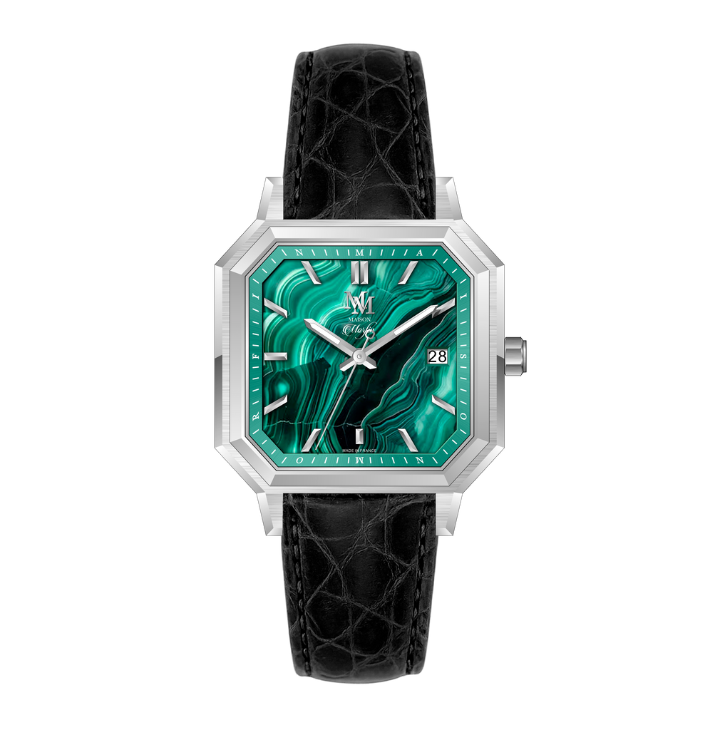 Montre française made in france malachite