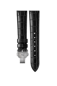 Black Genuine Crocodile Leather Bracelet