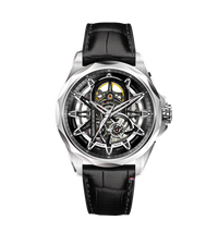 TRIOMPHE ACIER & TUNGSTÈNE BRACELET CUIR ALLIGATOR SUISSE - MONTRE AUTOMATIQUE