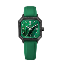 MALACHITE CARBON FKM RUBBER GREEN - AUTOMATIC WATCH