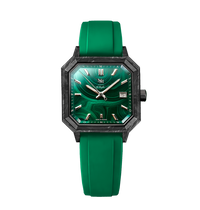 MALACHITE CARBONE CAOUTCHOUC FKM VERT - MONTRE AUTOMATIQUE