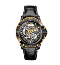 THE ONE NOIR OR CUIR  ALLIGATOR SUISSE REMBORDÉ - MONTRE AUTOMATIQUE