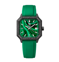 MALACHITE CARBON FKM RUBBER GREEN - AUTOMATIC WATCH