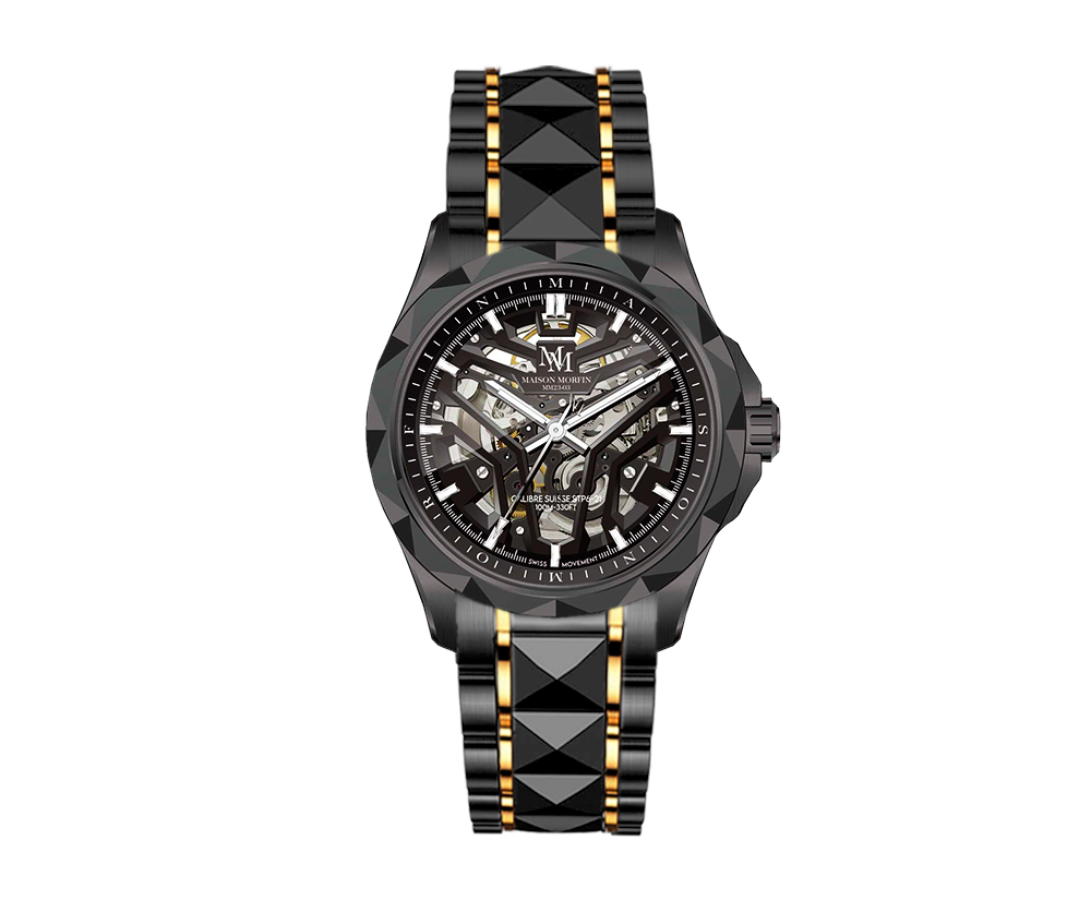 Montre Automatique Squelette - MM24-03 Noir Profond Céramique