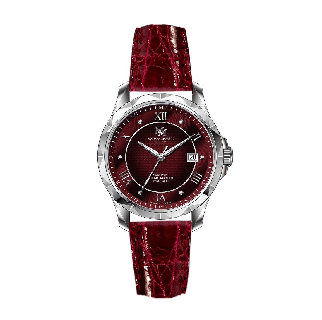 Automatic Watch - MM24-06 Silver - Red Agate Dial