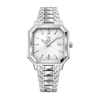 MM25-08 BLANC GLACIAL  ACIER & TUNGSTÈNE - MONTRE AUTOMATIQUE